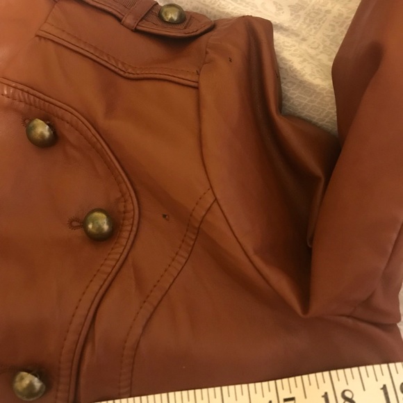 Steve Madden Cognac Faux Leather Jacket - Picture 7 of 7